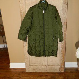 Womens Lands' End Reversible Goosedown Coat Size 2X 20W-22W